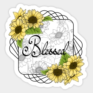 Blessed - Sunflowers Sticker